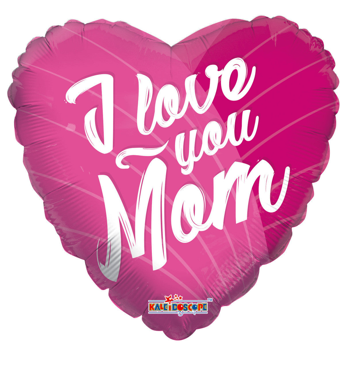 "I Love You Mom" 18" Pink Helium Foil Balloons