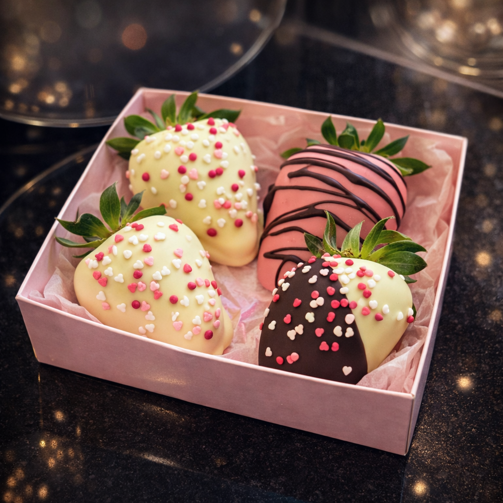 Love Bites – Belgian Chocolate Covered Strawberries (4 pcs)