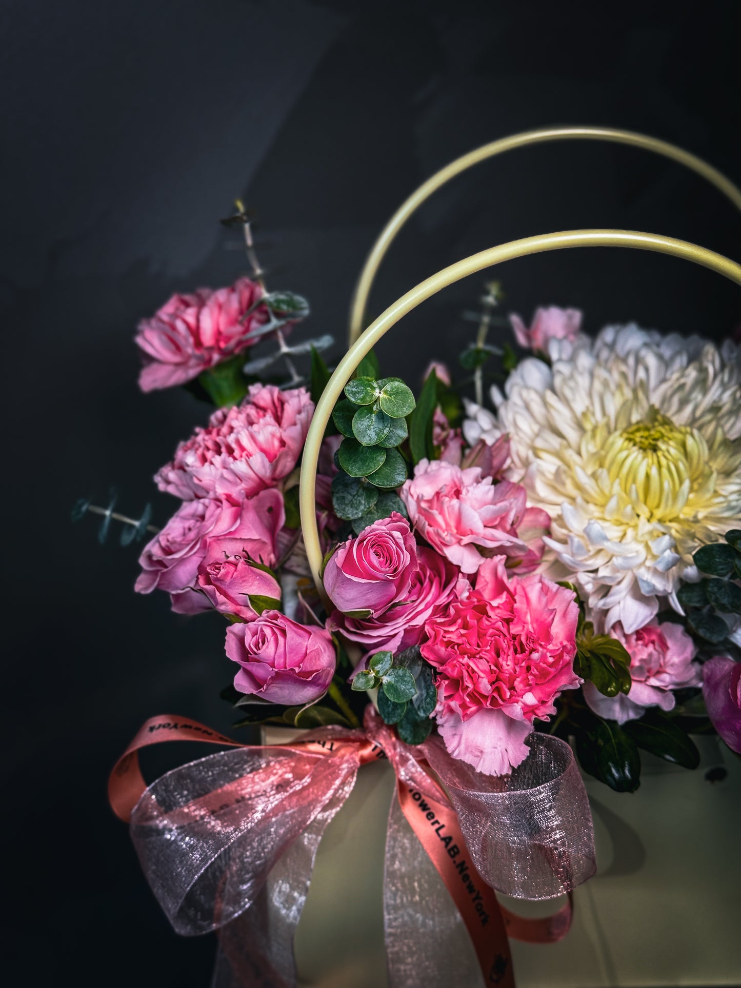 Golden Charm Flower Bag