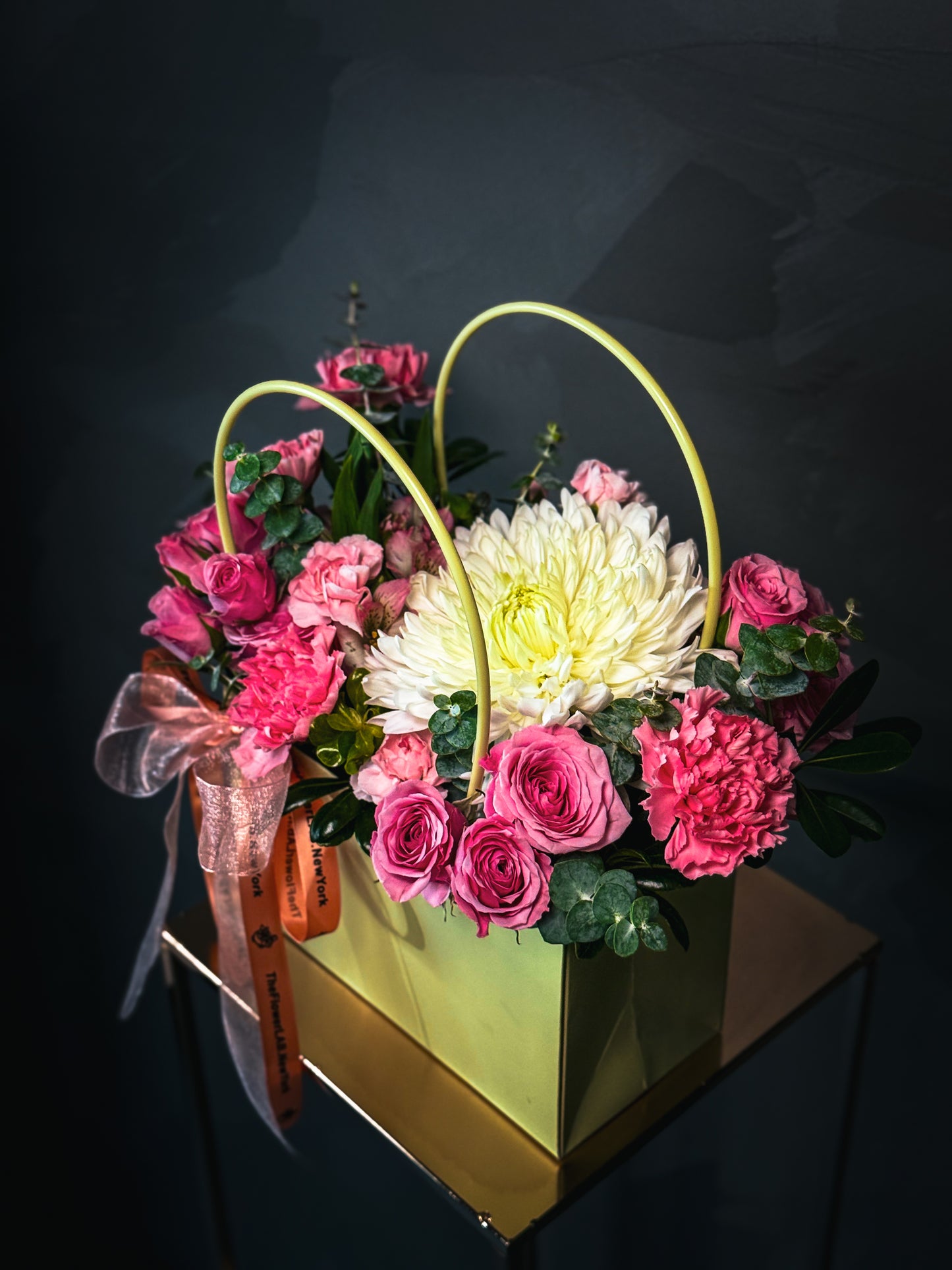 Golden Charm Flower Bag