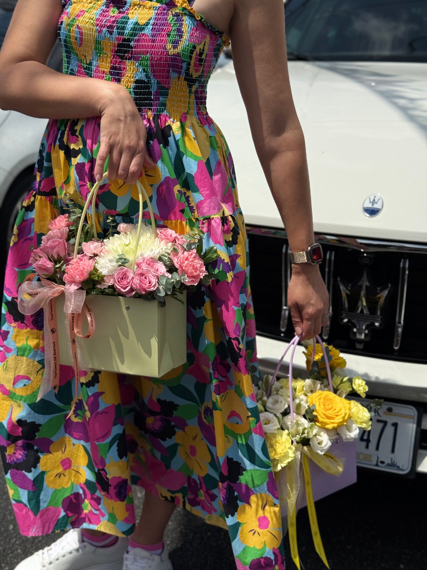Golden Charm Flower Bag