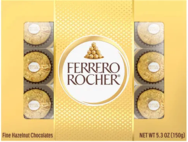 Ferrero Rocher Fine Hazelnut Chocolates (12 Count), 5.3 Ounce