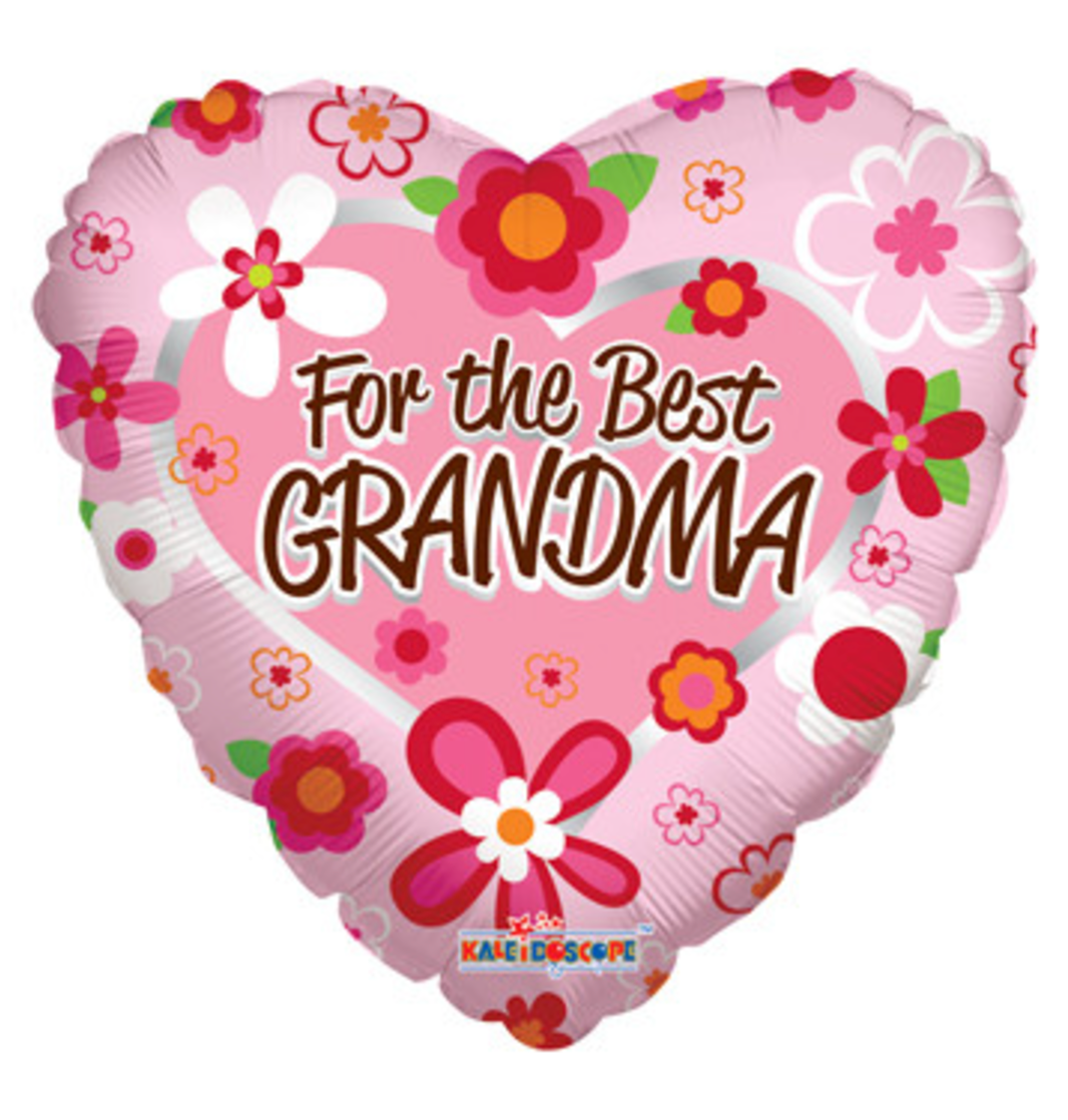 18″ The Best Grandma Helium Foil Balloons