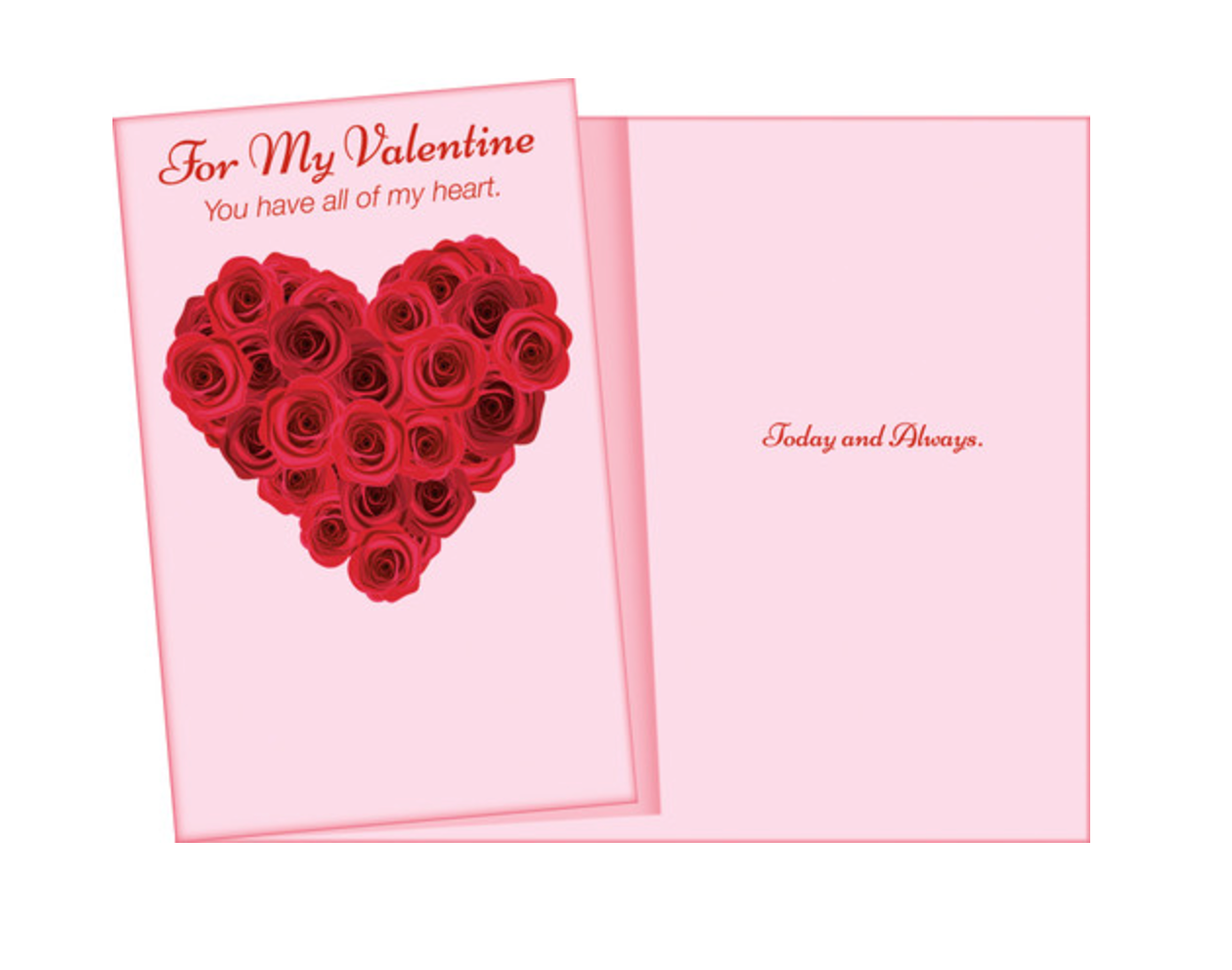 Rose Heart Valentine’s Day Card – “You Have All of My Heart”