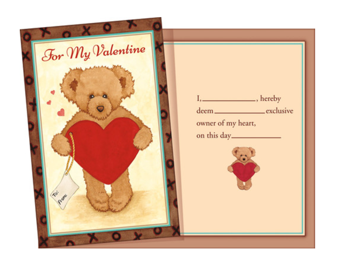 Valentine’s Day Teddy Bear Greeting Card