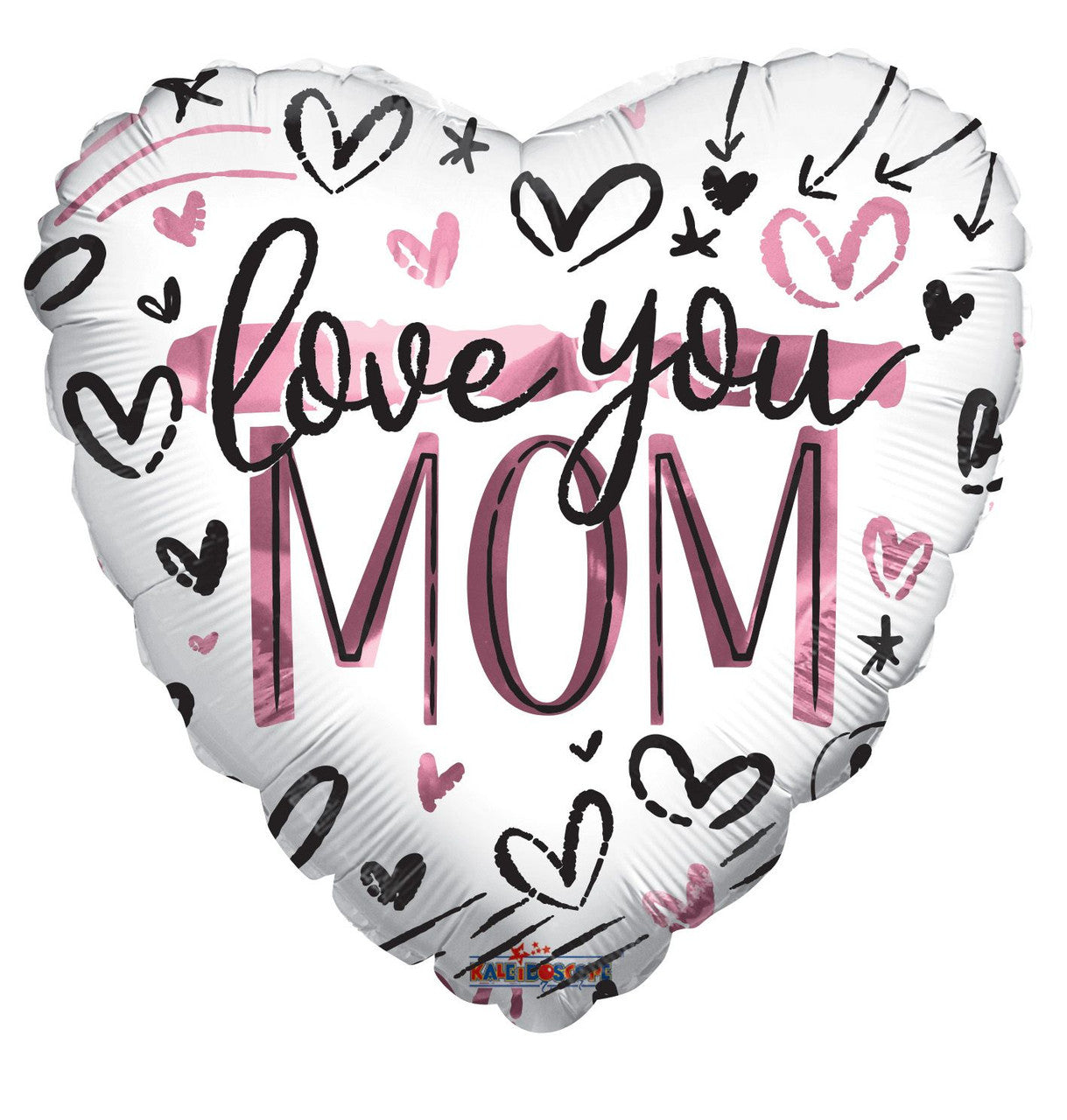 Love You Mom Heart Shape Balloon