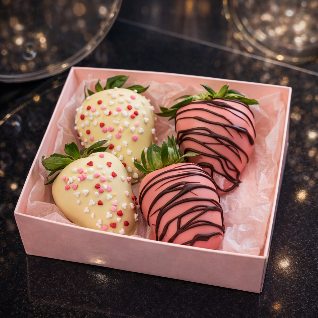 Love Bites – Belgian Chocolate Covered Strawberries (4 pcs)
