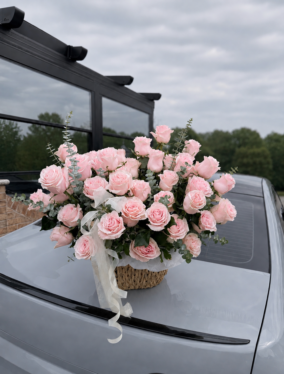 Sweetest Love — Pink Rose Basket