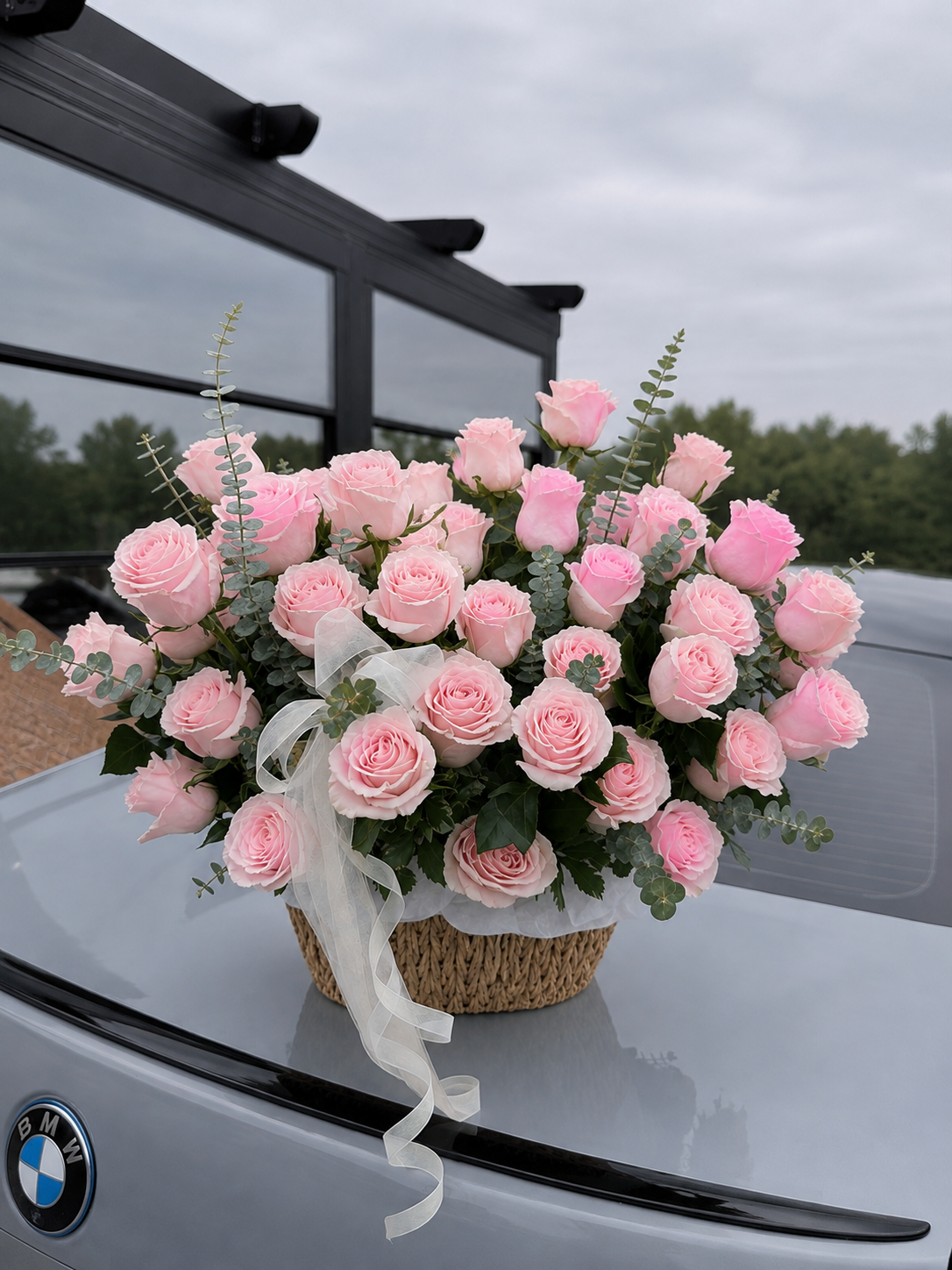 Sweetest Love — Pink Rose Basket