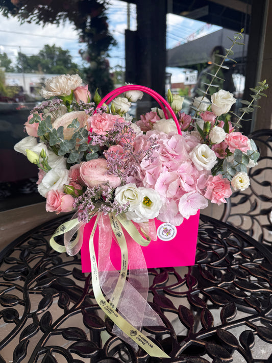 Rosé Glow Flower Bag