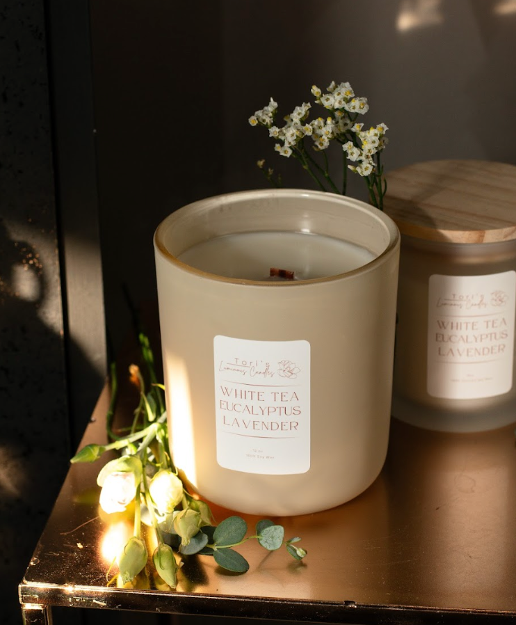 White Tea · Eucalyptus · Lavender Soy Candle