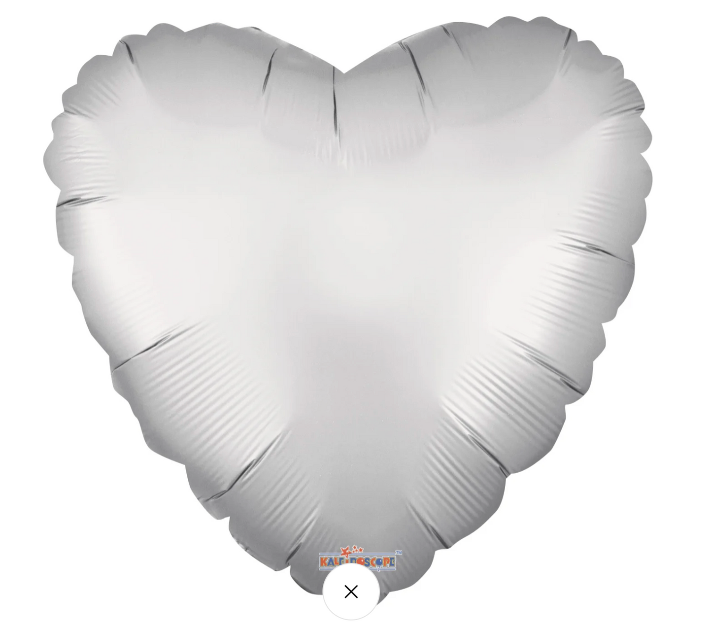 Silver Heart Matte Luxe 18” Helium Foil Balloon