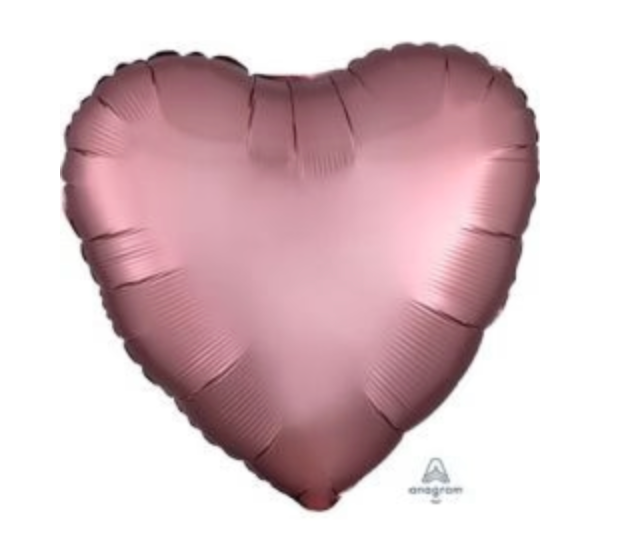Satin Luxe Copper Heart 18” Helium Foil Balloon