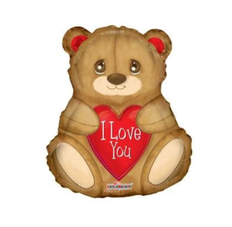 I Love You Bear Shape 18” Helium Foil Balloon