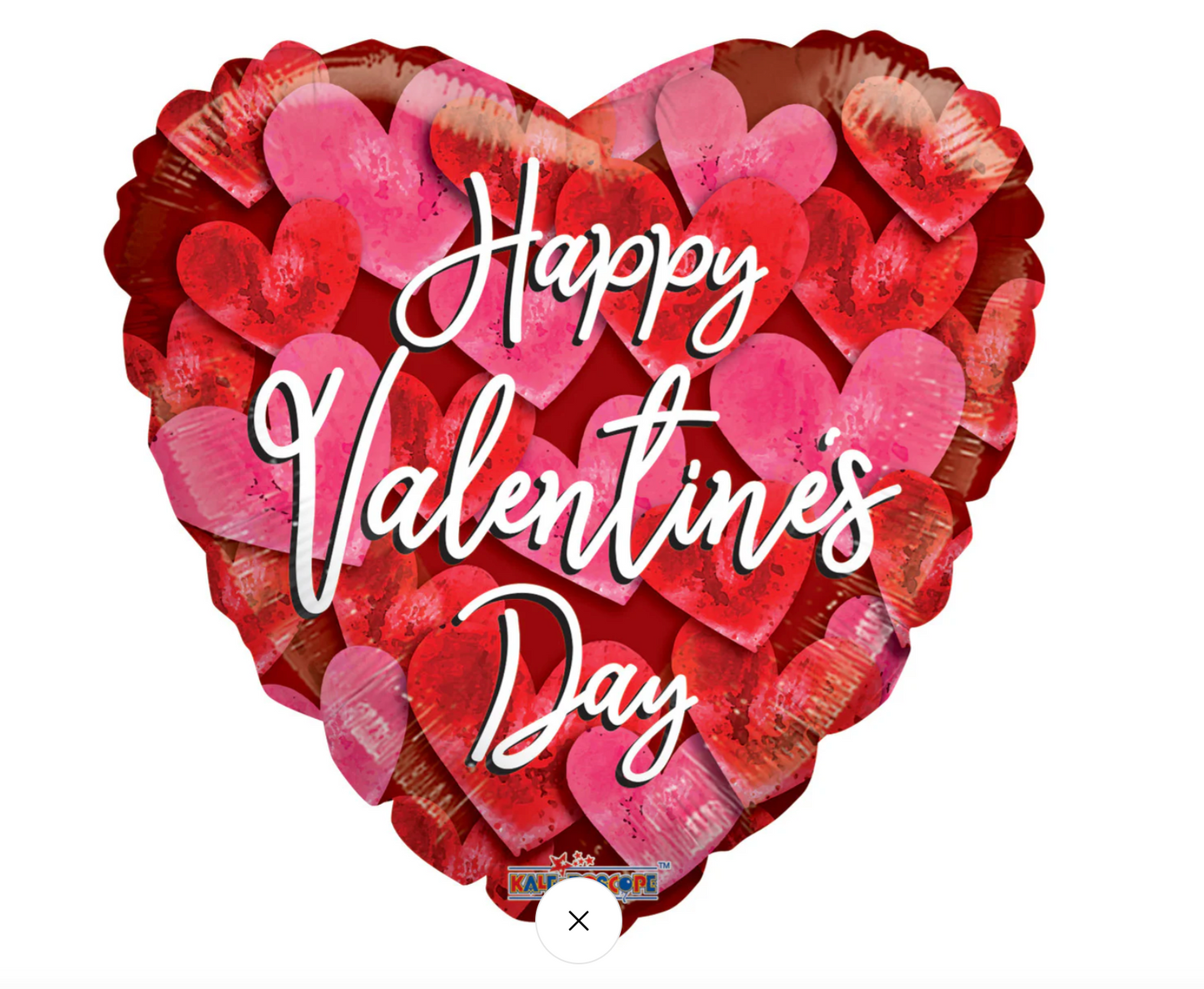 Happy Valentine’s Day Bunch of Hearts 18” Helium Foil Balloon