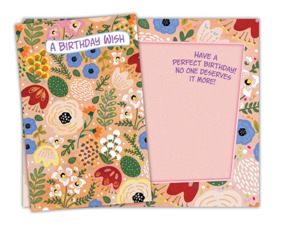 A Birthday Wish – Floral Birthday Greeting Card
