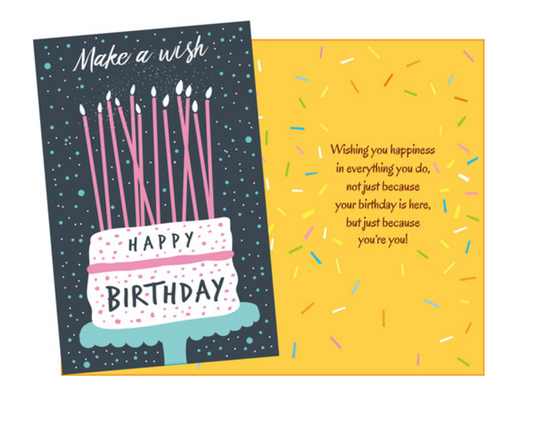 Make a Wish Birthday Cake Greeting Card
