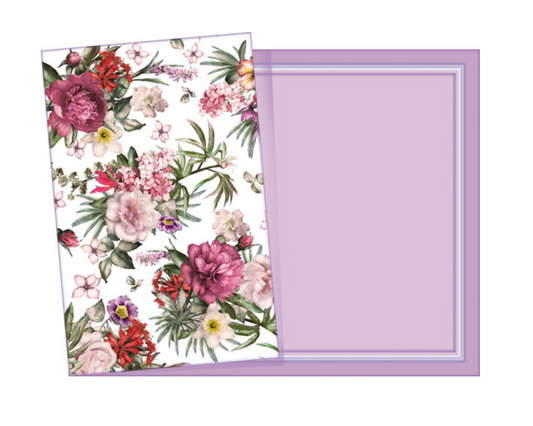 Elegant Floral Blank Greeting Card