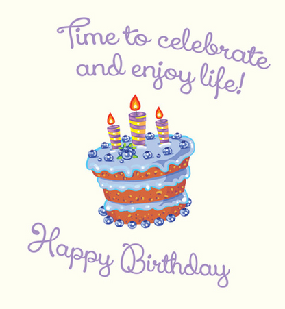 Birthday Time – Celebration Cake Greeting Card