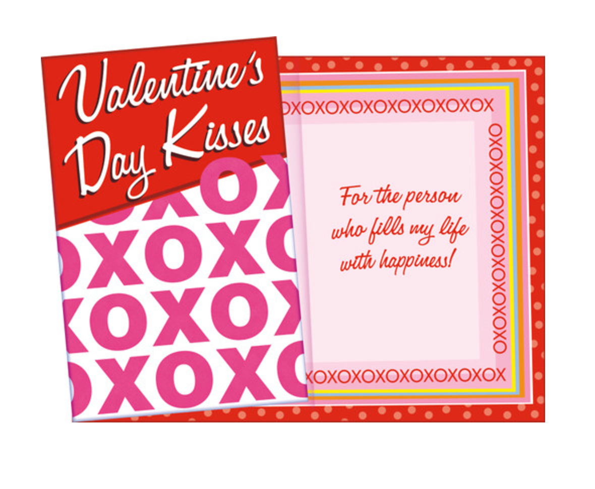 Valentine’s Day Kisses XOXO Greeting Card