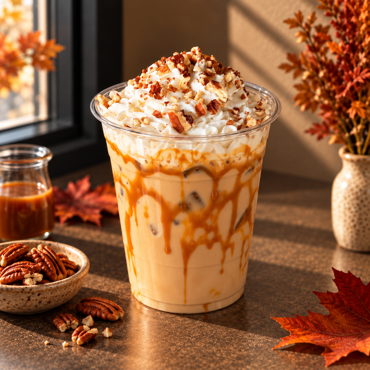 Caramel Pecan Silky Latte at Flower Lab Coffee