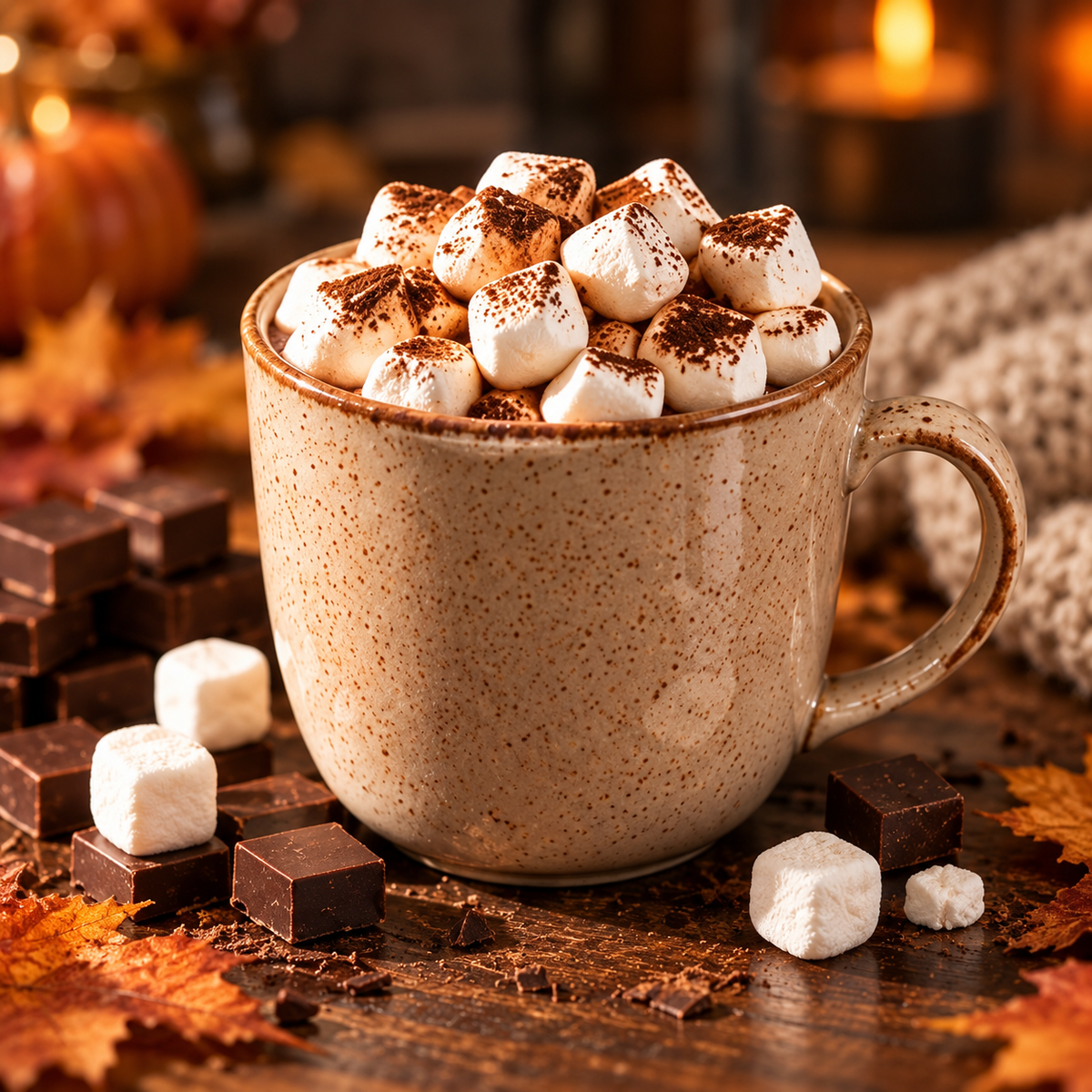 Hot Cocoa with Marshmallows at Flower Lab Coffee