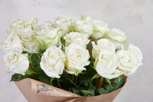 White roses bouquet